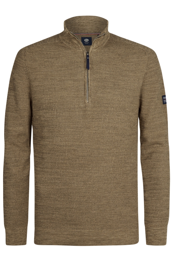 SWEATER MET RITS M 3050 KWC227 7146 Tan